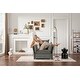 preview thumbnail 1 of 6, Modern Style Chenille Oversized Armchair Accent Chair Single Sofa Lounge Chair for Living Room, Bedroom DARK GREY