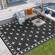 preview thumbnail 2 of 43, Garvee Cross Pattern Waterproof Reversible Outdoor Patio Rug
