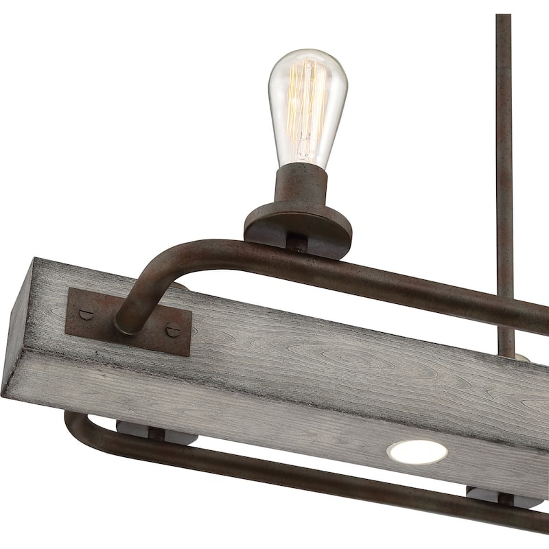 Melville 6-Light Island Chandelier in Iron Gate