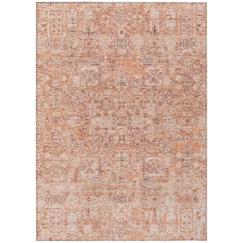 Machine Washable Indoor/ Outdoor Chantille Traditional Vintage Rug