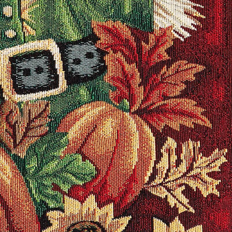 Violet Linen Fall Harvest Collection - Tapestry Pumpkins and Autumn Leaves Design - 19" X 27" Area Rug - 19" x 27"
