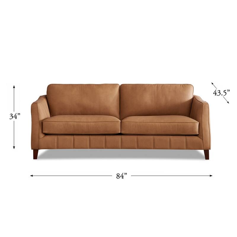 Hydeline Aria Top Grain Leather Sofa and Chair Set with Feather Memory Foam and Springs