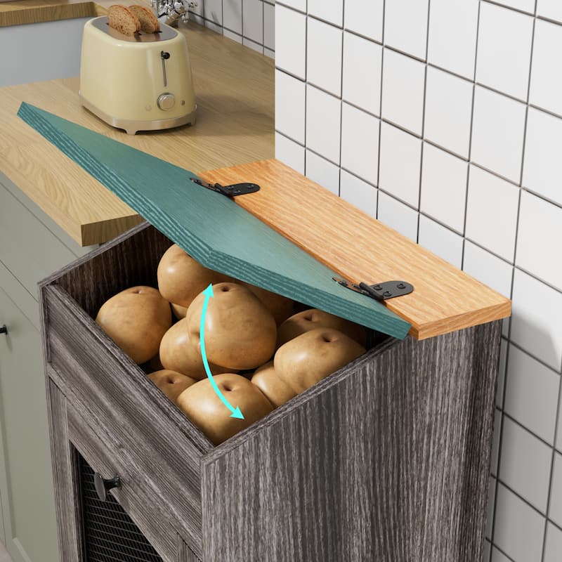 Vintage 2-Door Storage Cabinet Multi-Tier Organizer