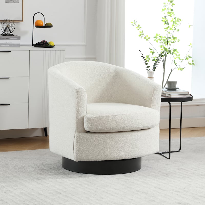 Swivel Accent Chair Armchair Upholstered Barrel Chairs