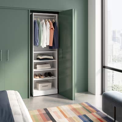 Bestar Florence 25W x 16D Modular Closet System Tower with Shelves