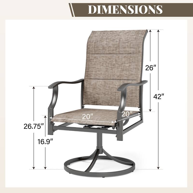 MAISON ARTS 8 Pieces Outdoor Patio Dining Set with 13ft Patio Umbrella, Dining Table and Textilene Dining Chairs