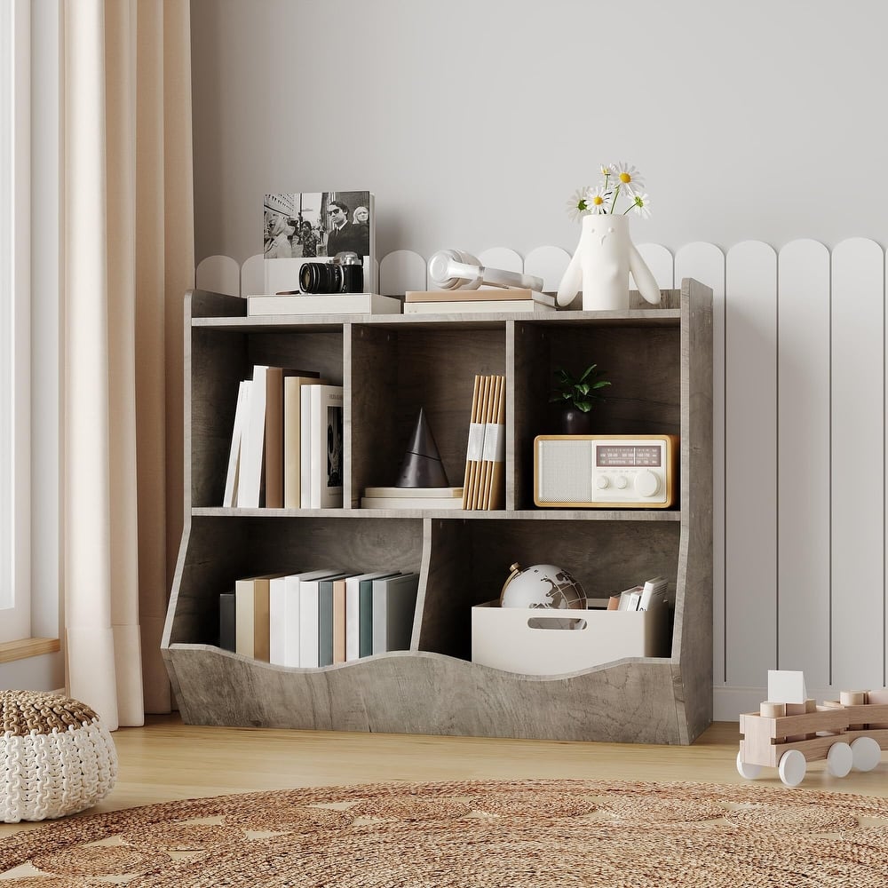  Shelf, Toy Storage and Organization Shelf, Double-Layer Children's Bookshelf, Ideal for Game Rooms