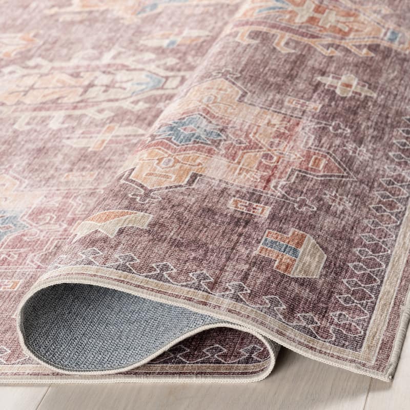 Nuloom Philomena Medallion SplashGuard Machine Washable Area Rug