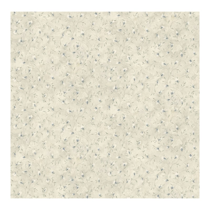 Chesapeake Eleanor Beige Folk Botanical Trail Wallpaper - 20.5 x 396 x 0.025