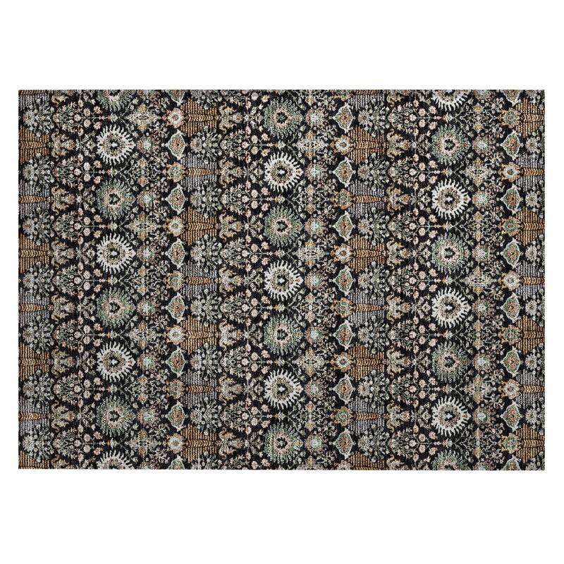 Machine Washable Indoor/ Outdoor Traditional Xander Chantille Rug