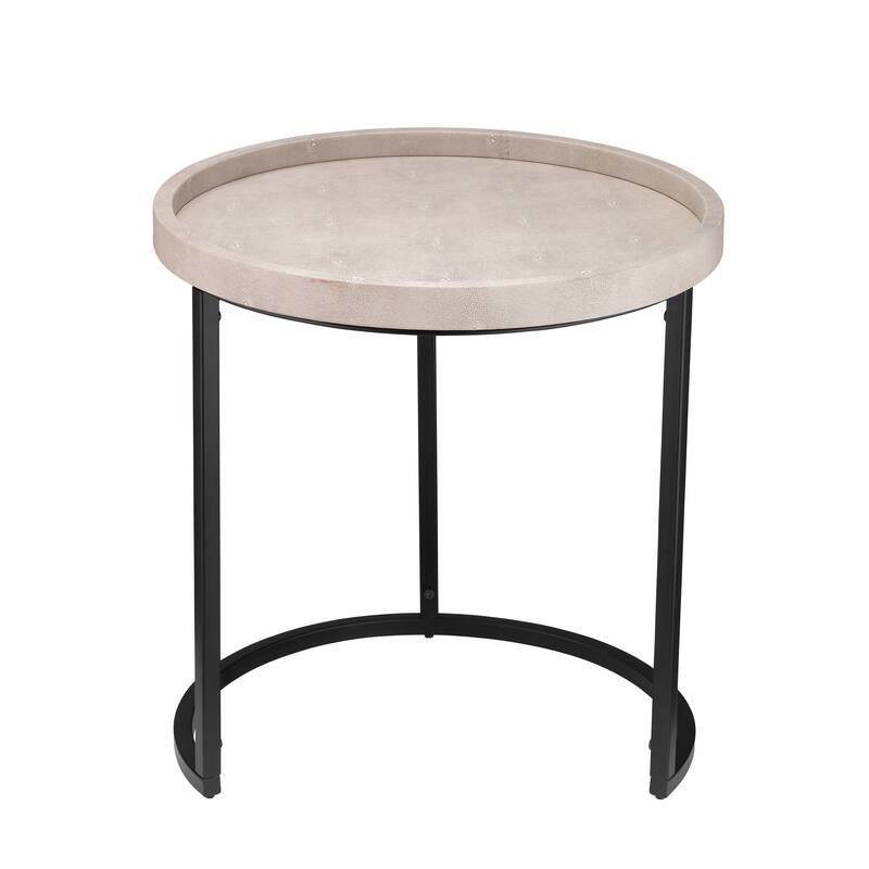 Alden Décor Holden Faux Shagreen Nesting Tables (Set of 3)