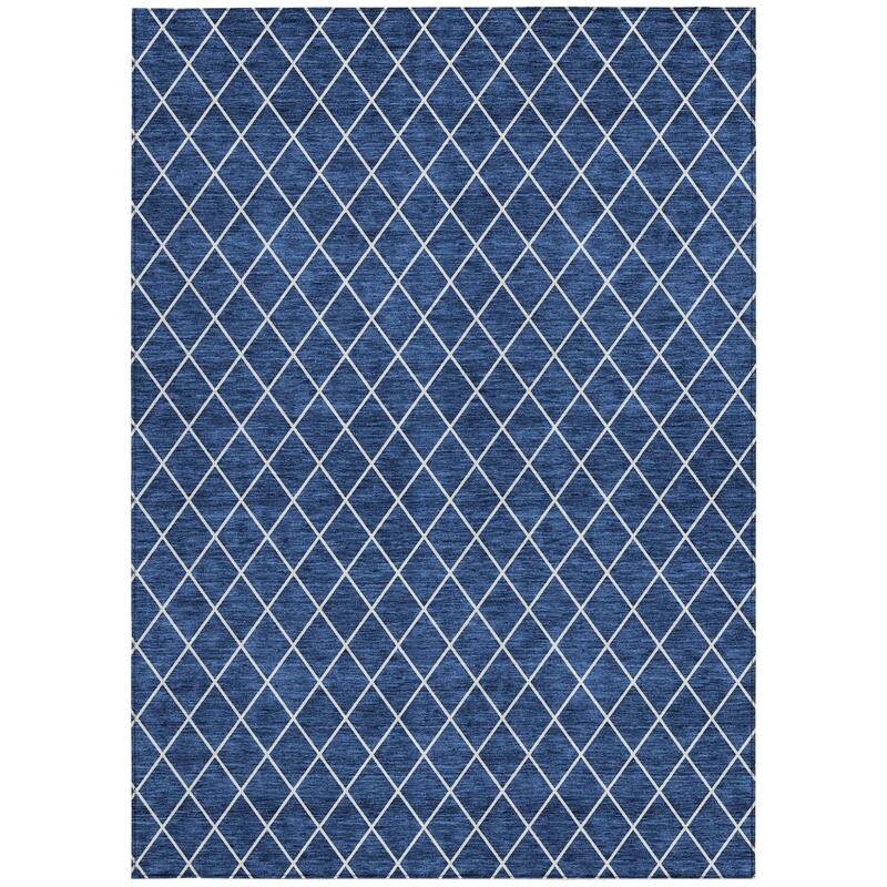 HomeRoots Geometric Transitional Rectangle Outdoor Rug