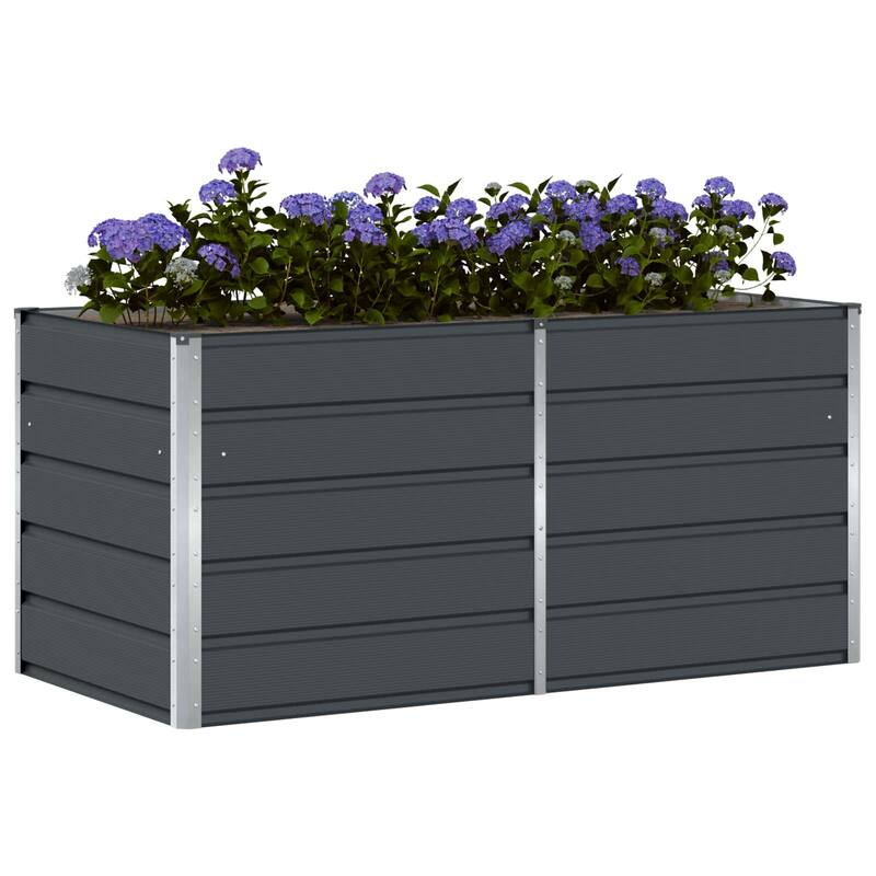 vidaXL Planter in Steel - 62.99 x 31.50 x 17.72