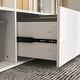 preview thumbnail 7 of 18, Electric Height-Adjustable Office Desk with Glass Cabinets & Storage