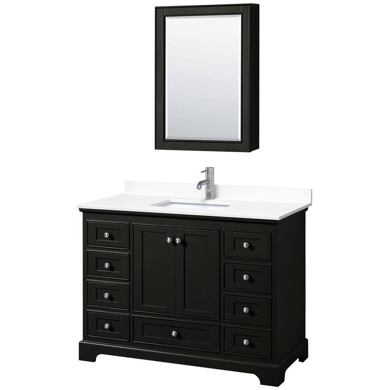 Wyndham Collection Deborah 48" Free Standing Single Basin Vanity Set