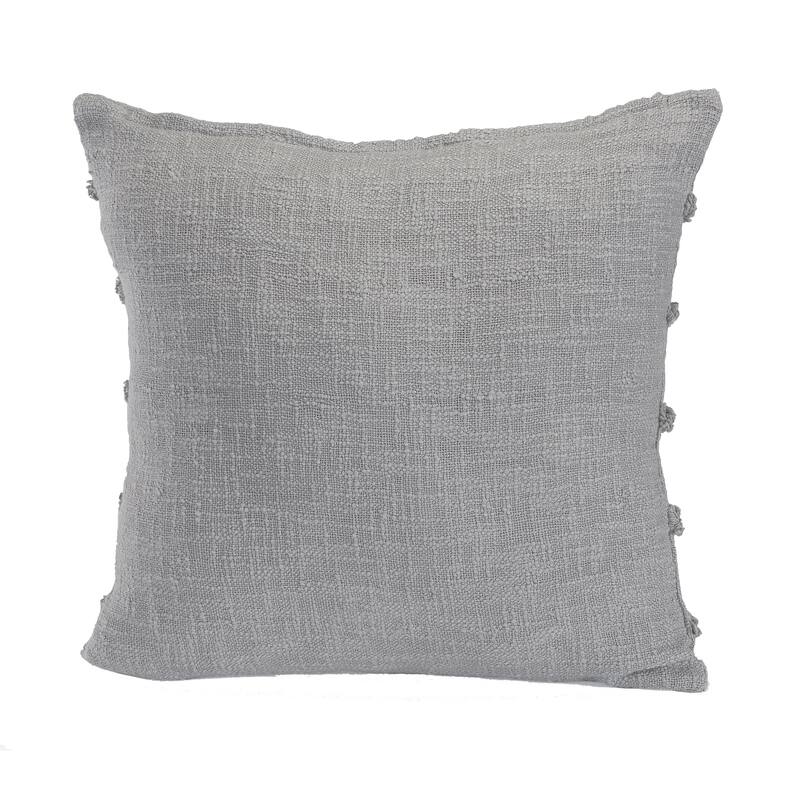 Sevita Gray Overtufted Solid Throw Pillow