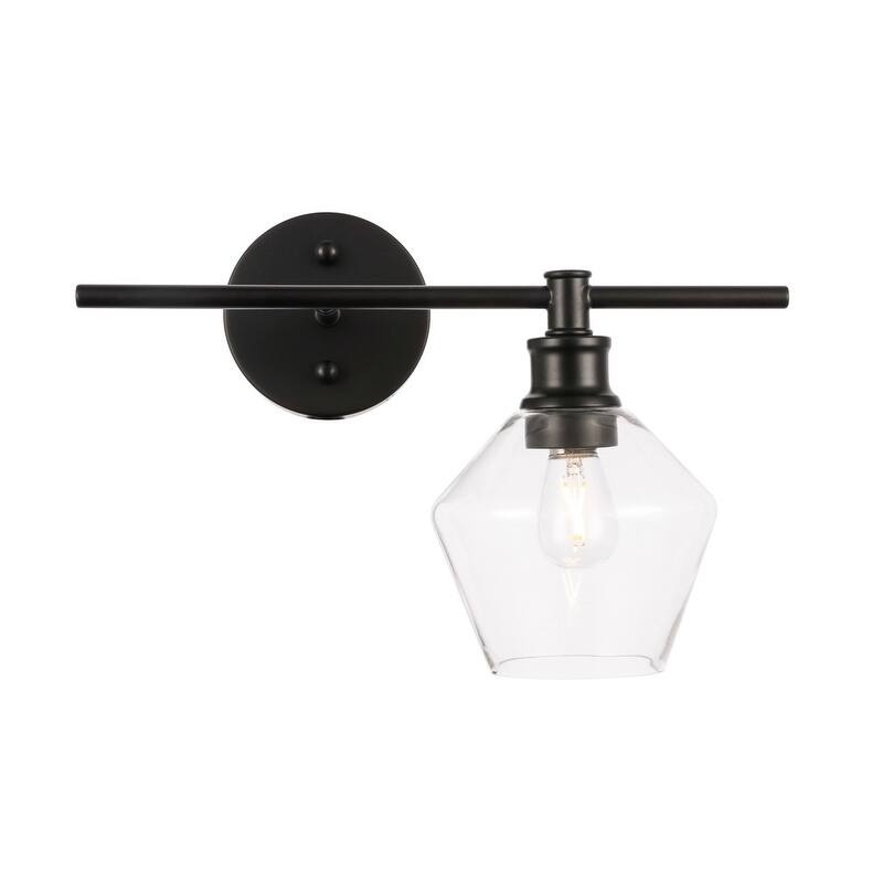 Gerald 1-Light Glass Right Wall sconce - 14.7/10.2 - 14.7/10.2