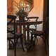 2xhome Set of 2 Modern Contemporary Antique Farmhouse Decor Cross Back Wooden Frame Dining Chairs Wood Accent with Side