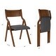 preview thumbnail 17 of 27, Set of 2 Upholstered Folding Dining Chair, Wood Frame Dining Table Guest Chair, Living Room Lounge Chair, Studio Business Chair