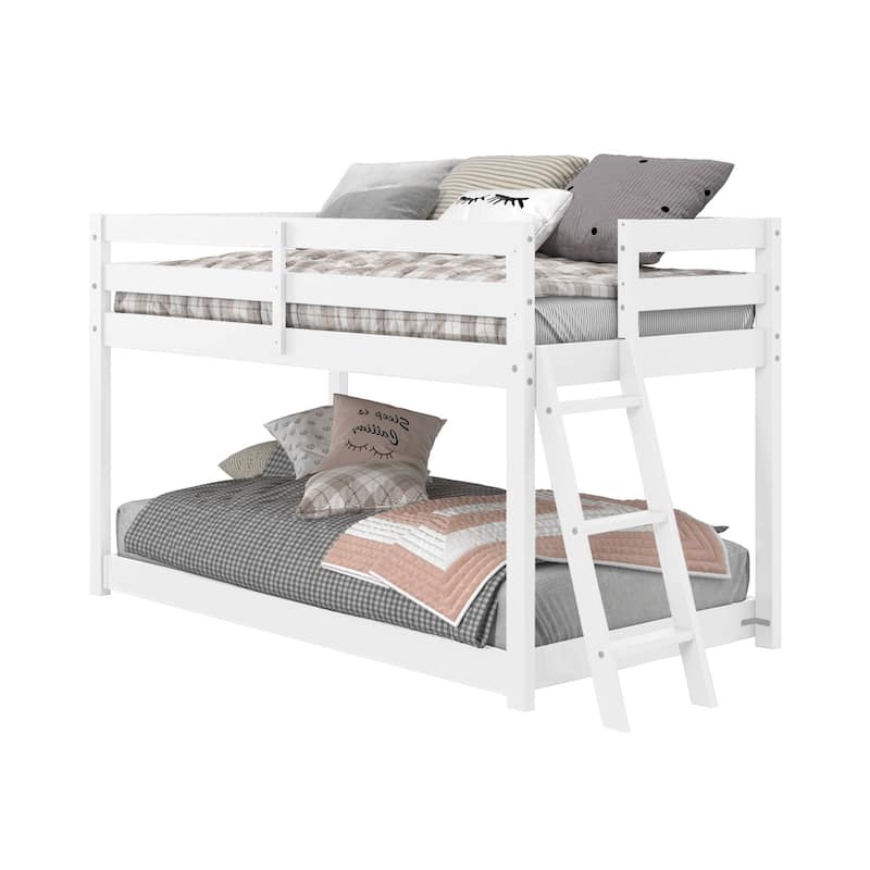 Taylor & Olive Trillium Twin Low Loft Bed with a Twin Under Bed