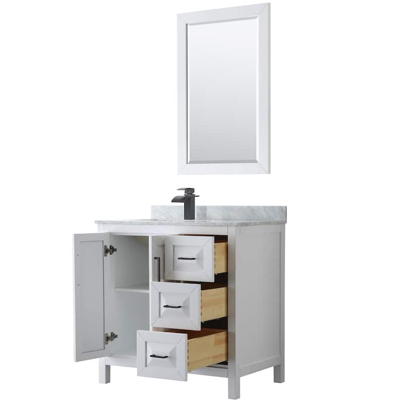 Wyndham Collection Daria 36" Free Standing Single Vanity Set with MDF