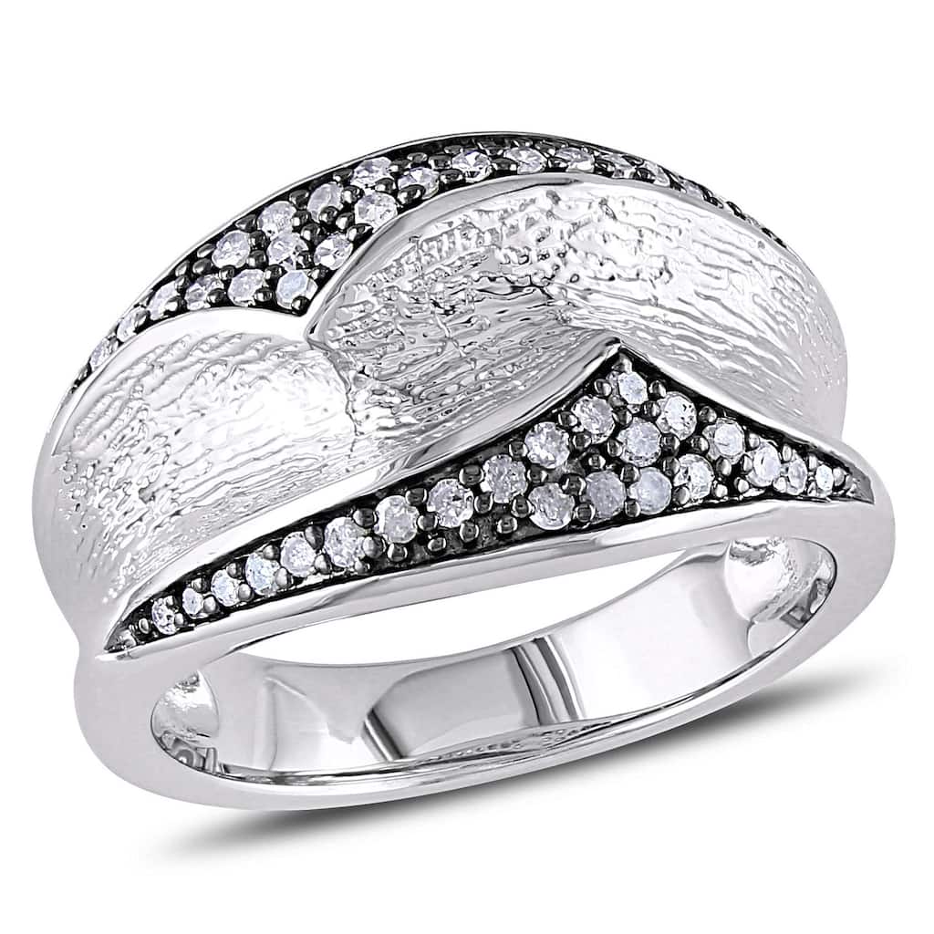 Miadora 1/4ct TDW Diamond Ring in Sterling Silver