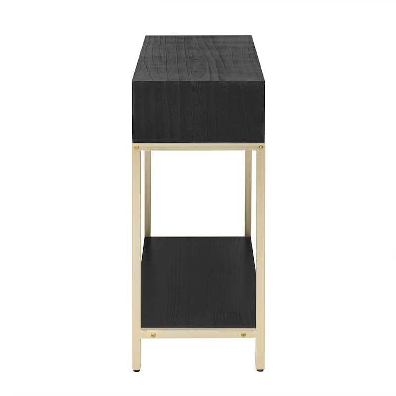 Retro Console Table with Striking Geometric Design for Entryway