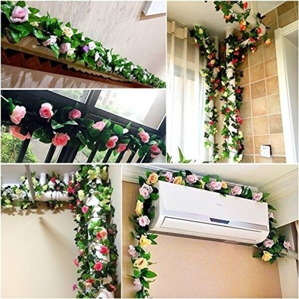Shop U Artlines 3pcs 21 7 Feet Artificial Rose Vine Fake Flower