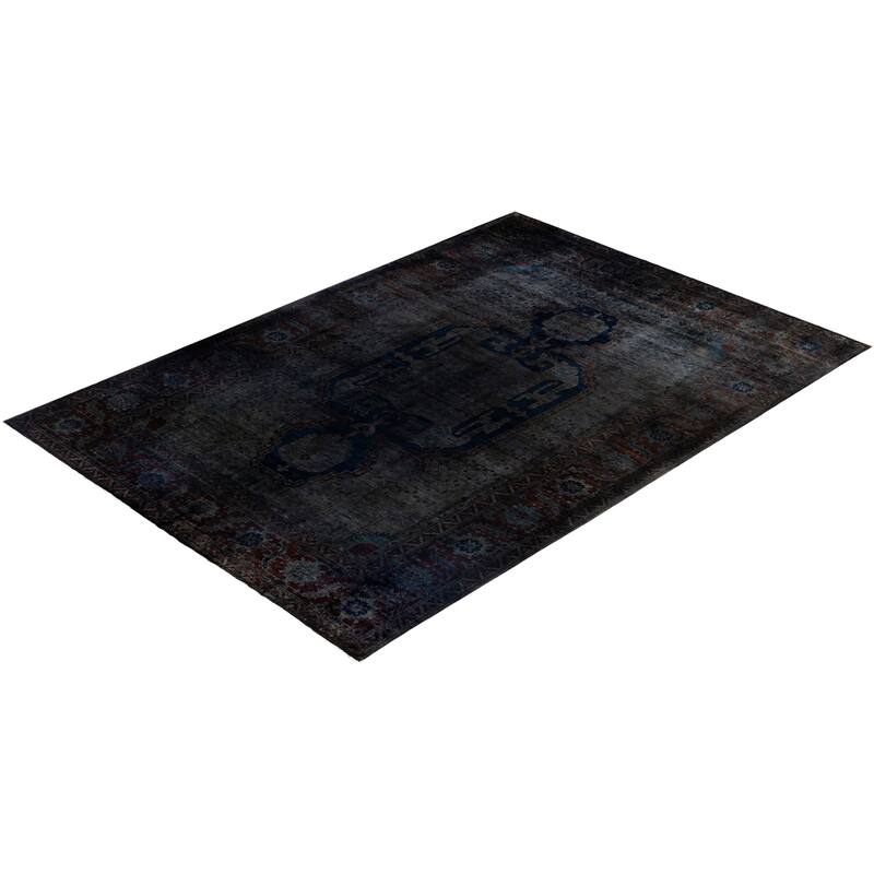 Overdyed One-of-a-Kind Hand-Knotted Area Rug - Gray - 11' 9" x 16' 10"