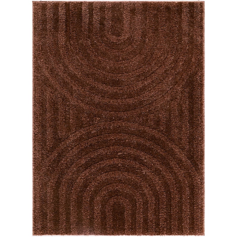Livabliss Rodos Mod Neutral Rainbow Plush Area Rug