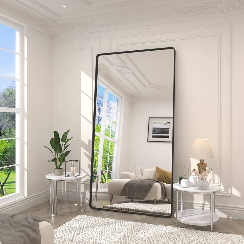 Modern Metal Frame Wall Mounted Bathroom Vanity Mirror