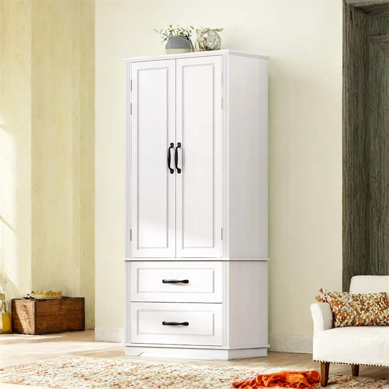 71" Farmhouse Kitchen Pantry Cabinet,Freestanding Cupboard Cabinet