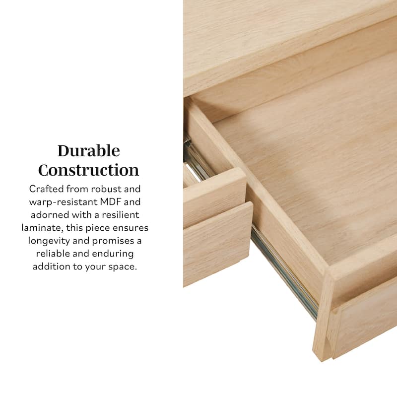 Middlebrook Designs Waterfall Desk with Center Drawers