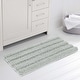 preview thumbnail 8 of 9, Subrtex Non-slip Bathroom Rugs Chenille Soft Striped Plush Bath Mat