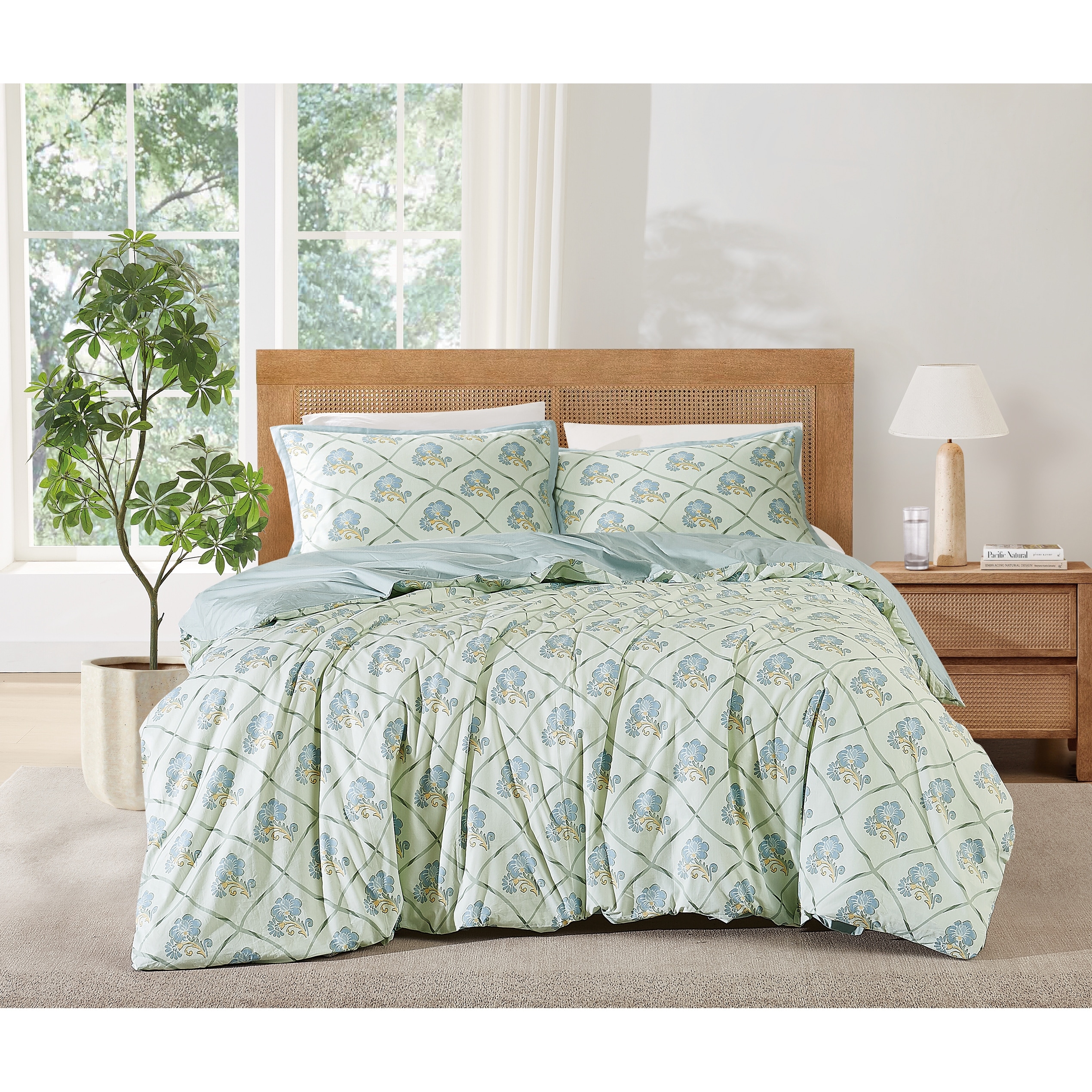 Brooklyn Loom Olivia Floral Cotton Comforter Set