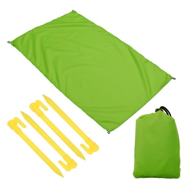 slide 2 of 5, 43" x 28" Beach Blanket Waterproof Picnic Mat with Carry Bag Green