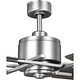 preview thumbnail 7 of 10, Progress Lighting Bedwin Collection 56" Four-Blade Antique Nickel Ceiling Fan - 11.020" x 23.300" x 13.380"