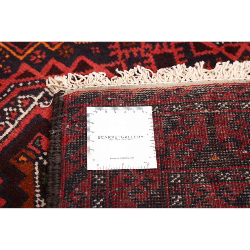 ECARPETGALLERY Hand-knotted Teimani Red Wool Rug - 3'7 x 6'4