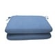 preview thumbnail 35 of 44, Sunbrella 20 x 18 solid fabric seat pad(2 pack) - 20"W x 18"D x 2.5"H Cast Ocean