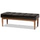preview thumbnail 4 of 18, Sanford Mid-Century Modern Dining Bench Dark Brown