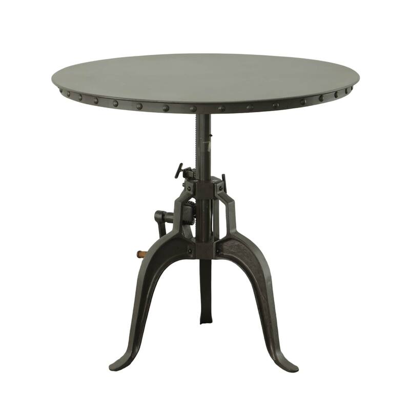 Adjustable Accent Table with Hand Crank - 36" - Gray