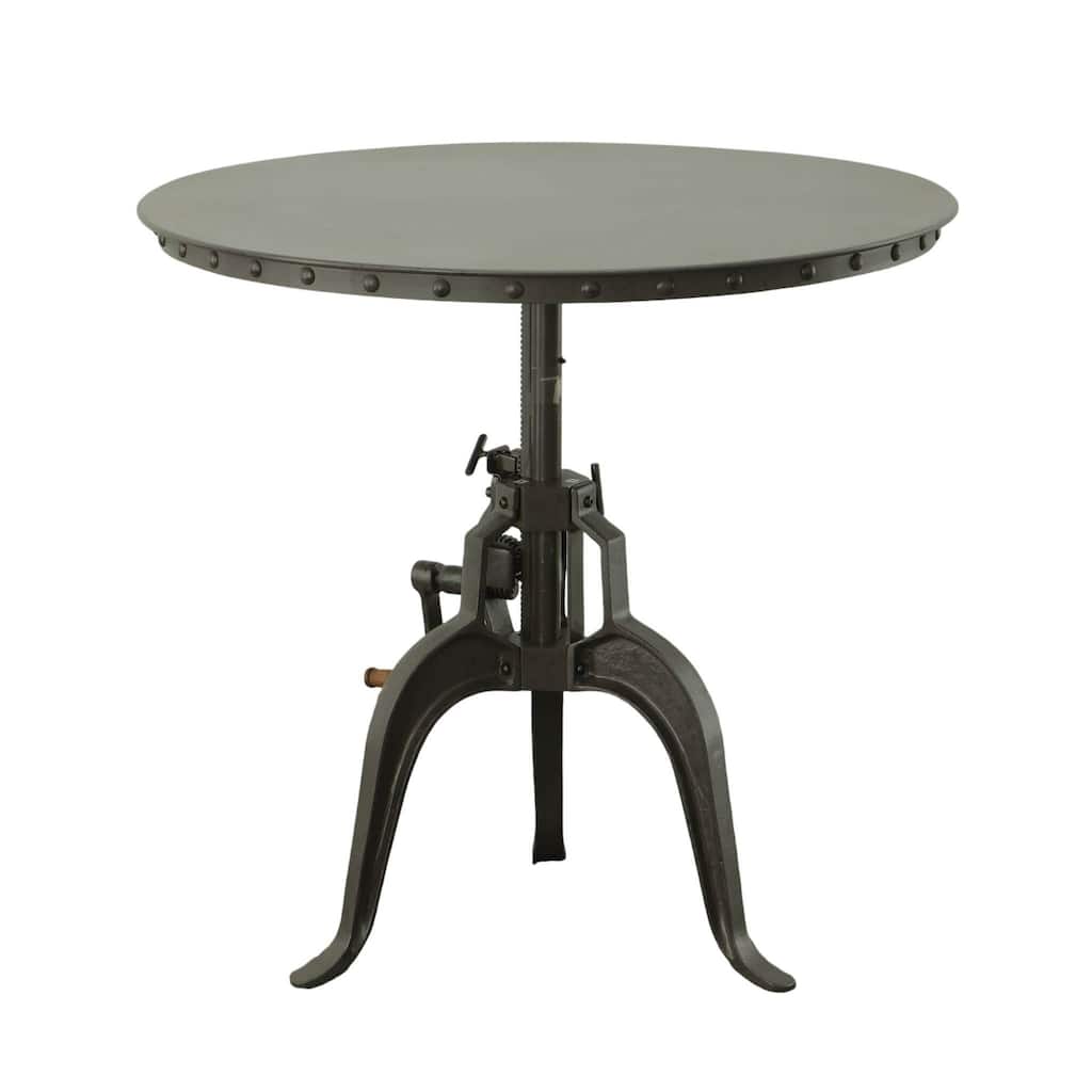 Adjustable Table with Hand Crank - 36" - Gray