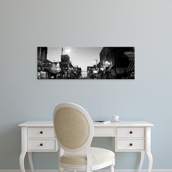 Easy Art Prints Panoramic Images's 'Buildings in a city at dusk, Beale Street, Memphis, Tennessee, USA' Canvas Art