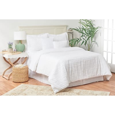 Eyelashes White 5 Piece Comforter Set