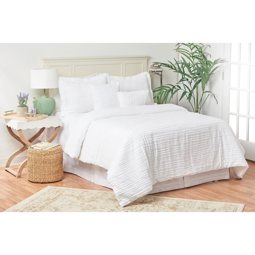Eyelashes White 5 Piece Comforter Set
