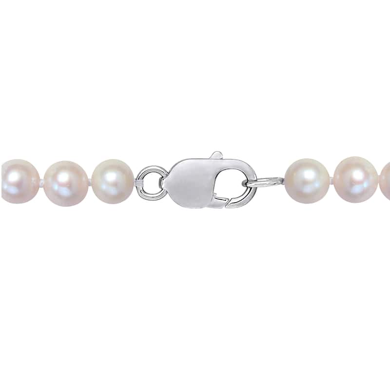 Miadora 9-9.5mm Off-Round Cultured Freshwater Pearl Men's Necklace in Sterling Silver
