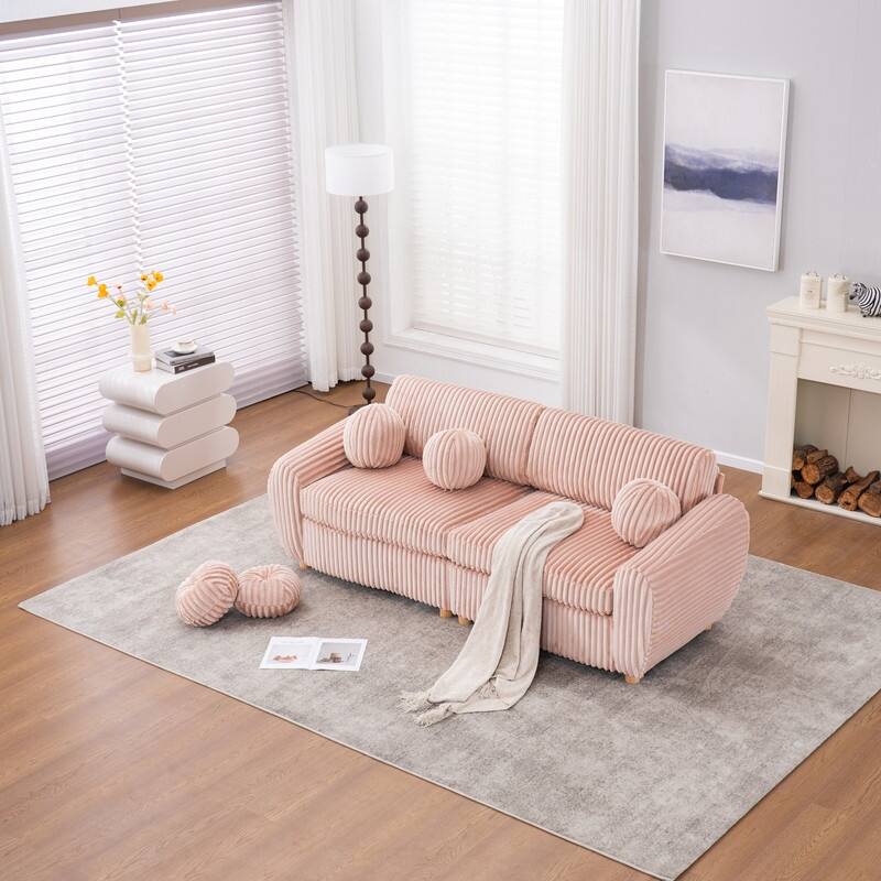 84.60" Chenille/Corduroy Upholstered Sofa