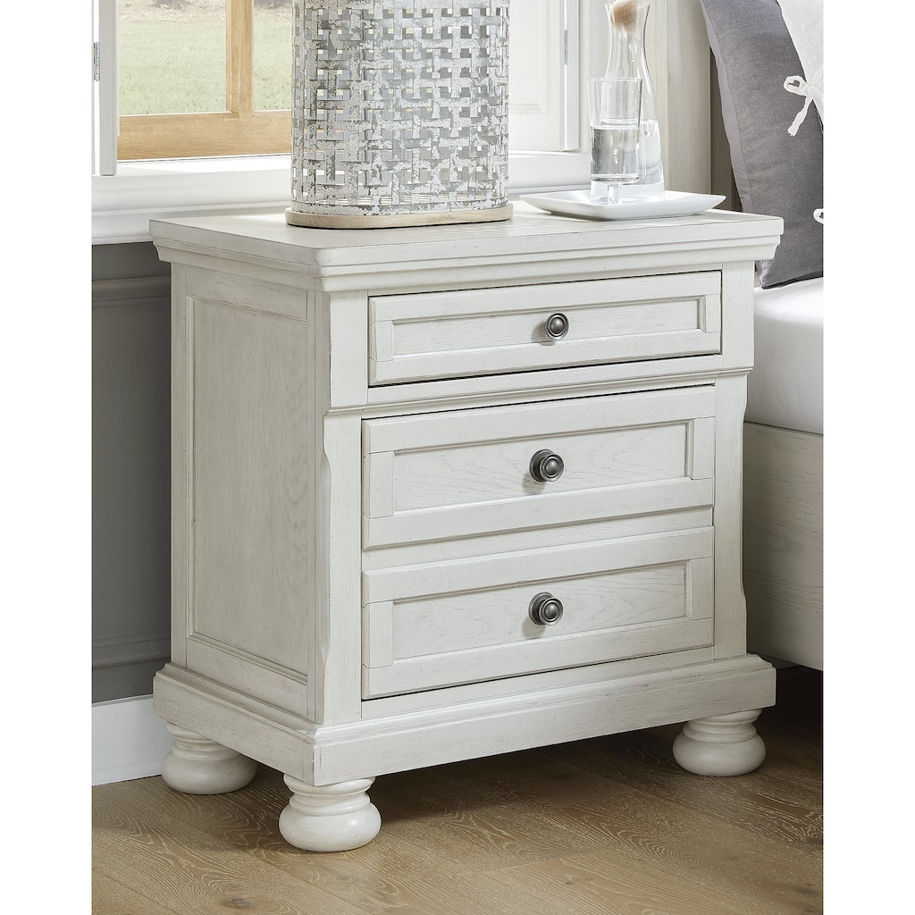 Robbinsdale Antique White 2 Drawer Nightstand