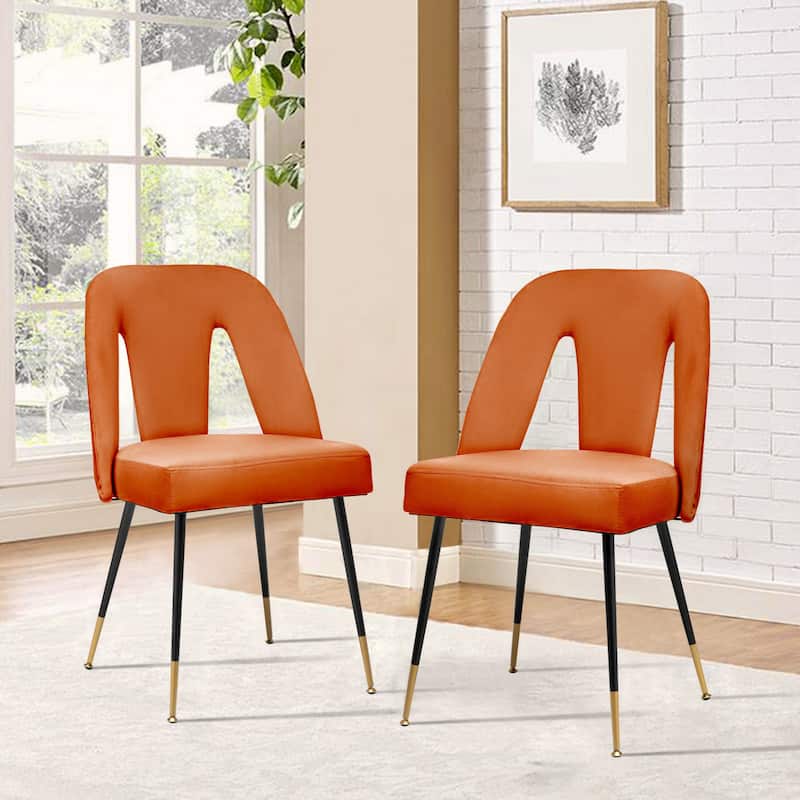 Modern Velvet Upholstered Dining Chairs Set of 6