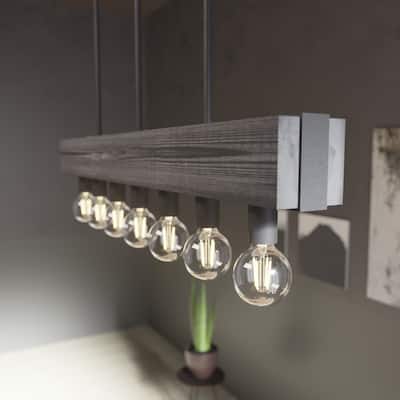 Hunter Donelson Linear Chandelier - Rustic, Farmhouse, Industrial - Kitchen Island, Dining Room